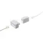 Telephone Splitter 2 Line Adapter - 3-Way Splitter (Line 1, Line 2, and Twin Line) - Dual Line Separator - 4 Conductor Connector (2 Phone Lines) - White, 2 Pack