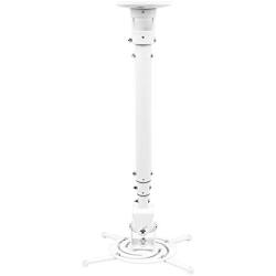 DYNAVISTA Full Motion Universal Ceiling Projector Mount Bracket with Adjustable Height and Extendable Arms Rotating Swivel Mount for Home and Office Projector (White)