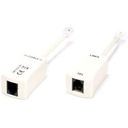 2 Wire, 1 Line DSL Filter - for Removing Noise and Other Problems from DSL Related Phone Lines - 2 Pack