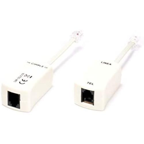 2 Wire, 1 Line DSL Filter - for Removing Noise and Other Problems from DSL Related Phone Lines - 2 Pack