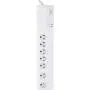 GE Pro 7-Outlet Surge Protector, 3ft. Power Cord, Twist-to-Lock Safety Covers, White, 34768