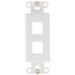 Leviton 41642-W QuickPort Decora Insert, 2-Port, White