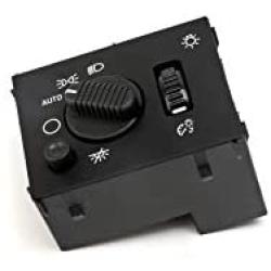 Headlight Instrument Panel Dimmer Dome Lamp Switch - Replaces D1595G, 19381535, 15194803, 1S8489 - Compatible with Chevy, GMC & Hummer Vehicles - Silverado, Avalanche, Suburban, Tahoe, Sierra, Yukon