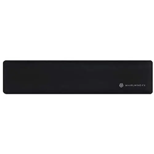 WhirlwindFX Wrist Pad/Rest - Full Standard Black - Mechanical Keyboards, Stitched Edges, Ergonomic - 17.5 x 4.0 x 1.0 in (L x W x T) (Thick)