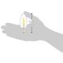 Amazon Basics 60W Equivalent, Clear, Soft White, Dimmable, 15,000 Hour Lifetime, B11 (E12 Candelabra Base) LED Light Bulb | 12-Pack