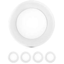 PARMIDA (4 Pack) 4 inch Dimmable LED Disk Light Flush Mount Recessed Retrofit Ceiling Lights, 10W (60W Replacement), 650lm, Installs into Junction Box, ENERGY STAR & ETL-Listed, 3000K (Soft White)
