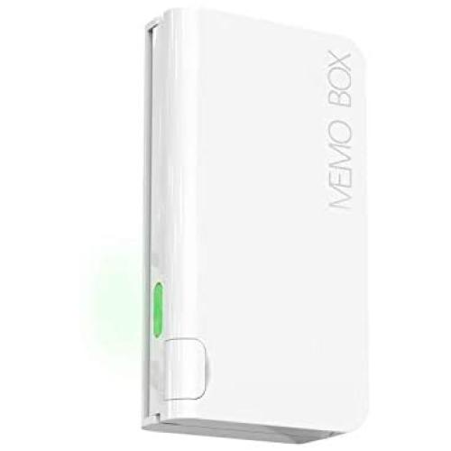 Memo Box Mini Bluetooth Electronic Pill Organizer and APP, Visual Audio Smart Pill Reminder Alarm, Automatic Medication Records Tracking and Family Meds Notification