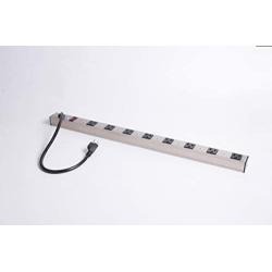 Inland Products 8 Outlet Aluminum Power Strip Silver (03197)