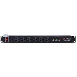 CyberPower CPS1215RMS Surge Protector, 120V/15A, 12 Outlets, 15ft Power Cord, 1U Rackmount Black