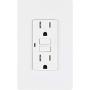 GE, White, GFCI In-Wall Receptacle 2 Pack, Tamper Resistant, 3 Prong, Outdoor Use, Cover Needed, Self-Testing Safety, UL Listed, Wallplate not included, 44051, 2 Count