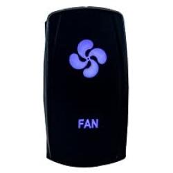 OZ-USA Fan Switch Laser Blue LED Rocker On/Off Switch UTV Truck Polaris RZR XP 900 800 Dash