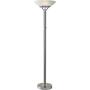 Adesso 5023-22 Expo 300W Torchiere, 71.5 in, 2 x 150W Incandescent/LED, Brushed Steel/Chrome Finish, 1 Floor Lamp