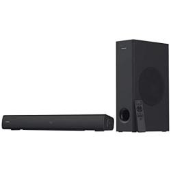 Creative Stage V2 2.1 Soundbar with Subwoofer, Clear Dialog and Surround by Sound Blaster, Bluetooth 5.0, TV ARC, Optical, and USB Audio, Wall Mountable, Adjustable Bass and Treble, for TV