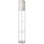 Adesso 3117-02 Stewart Round Shelf Floor Lamp, White Base Finish