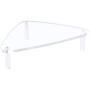 Sumerflos Acrylic Monitor Desk Stand, 0.4 Inch Thickness Sturdy Platform Computer Laptop Monitor Riser Stand, Clear Stylish Home Office Triangle Desktop Universal Stand with Anti-Slip Pads, Save Space