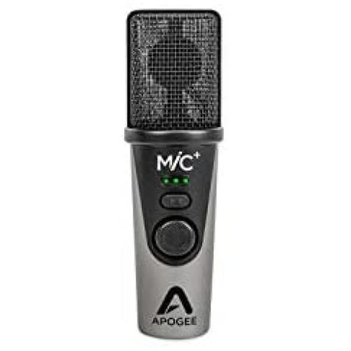 Apogee MiC Plus - Studio Quality USB Microphone with Cardioid Condenser Mic Capsule, Built In Mic Pre-Amp & Zero-Latency Headphone Output
