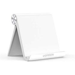UGREEN Tablet Stand Holder Adjustable Compatible for iPad 10.2 2019 iPad Pro 11 Inch 2020 iPad 9.7 2018 iPad Mini 5 4 3 2 iPad Air Nintendo Switch iPhone 12 Pro Max 11 XS XR X 8 Plus 7 6 White