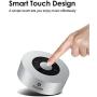 XLeader SoundAngel A8-3rd Gen 5W Touch Wireless Small Speaker with Waterproof Case 15h Music Micro SD, Portable Pocket Speaker for Pool Beach Camping BBQ Kitchen Bathroom Bedroom Traveling Silver