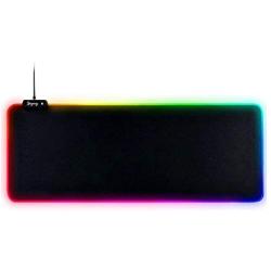 RGB Gaming Large Mouse pad,YCYCSY Professional LED Extended Black Mouse Pad,Extra Long Computer Keyboard Mouse Pads, Anti-Slip Rubber Base,Waterproof Keyboard Mouse Mat with 14 Lighting Modes