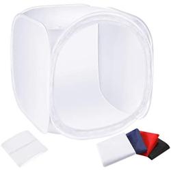 Neewer 24x24 inch/60x60 cm Photo Studio Shooting Tent Light Cube Diffusion Soft Box Kit with 4 Colors Backdrops (Red Dark Blue Black White) for Photography
