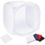 Neewer 32x32 inch/80x80 cm Photo Studio Shooting Tent Light Cube Diffusion Soft Box Kit with 4 Colors Backdrops (Red Dark Blue Black White) for Photography