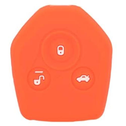 SEGADEN Silicone Cover Protector Case Holder Skin Jacket Compatible with SUBARU 3 Button Remote Key Fob CV4253 Orange