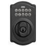 Schlage BE365 CAM 622 Keypad Electronic Deadbolt, Matte Black
