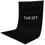KNGKILQN Black Backdrop Photography Background - 7x9.5ft Black Background Photo Backdrop for Photoshoot Product Picture Video Conferencing Recording Screen
