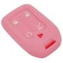 LemSa 2Pcs Keyless Entry Remote Car Smart Key Fob Outer Shell Cover Soft Rubber Protective Case for GMC Acadia Terrain Yukon Chevrolet Suburban Tahoe HYQ1AA 13584502 1551A-AA, Black Pink