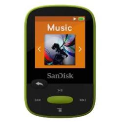 SanDisk 8GB Clip Sport MP3 Player, Lime - LCD Screen and FM Radio - SDMX24-008G-G46L