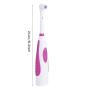 Electric Toothbrush Battery Power Round Brush Head Travel Electronic Whitening Cleaning Tooth Oral Care 3 Replacement Heads(Purple)