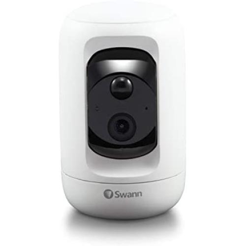Swann Pan & Tilt Indoor Home Security Camera, Remote Control Camera Movement, Full HD 1080p Video, WiFi Connection, Night Vision, Alexa/Google (SWIFI-PTCAM232GB-GL)