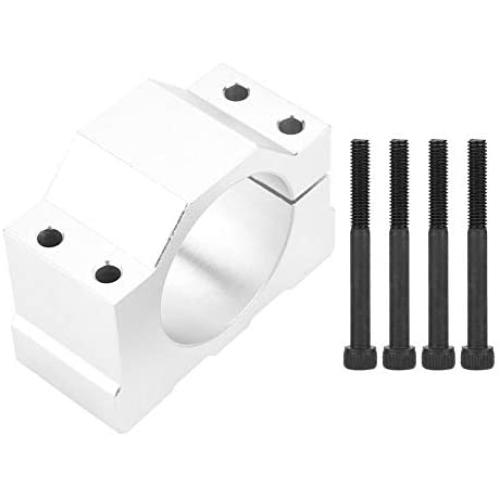Aluminum CNC Spindle Motor Mount Bracket Clamp with Screws 52mm Diameter, Silver Spindle Mount Bracket