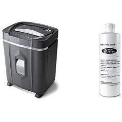Aurora Professional Grade 14-Sheet Micro-Cut Shredder & SL16 Professional Grade Synthetic Shredder Oil, 16 Oz Flip-Top Leak Proof Bottle