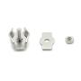 10pcs Antrader 304 Stainless Steel M4 Wire Rope Clip Cable Clamp Caliper for 5/32'' Wire Rope