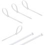 100 Pack KOOWIN 12 Inch 50 Lbs Tensile Strength Self-Locking Eco-Friendly Nylon Plastic Cable Zip Ties Heavy Duty White Wire Tie Wraps for Home, Office, Garden, Garage, Workshop (Medium, 100pcs)