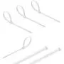 100 Pack KOOWIN 12 Inch 50 Lbs Tensile Strength Self-Locking Eco-Friendly Nylon Plastic Cable Zip Ties Heavy Duty White Wire Tie Wraps for Home, Office, Garden, Garage, Workshop (Medium, 100pcs)