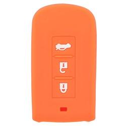 SEGADEN Silicone Cover Protector Case Holder Skin Jacket Compatible with MITSUBISHI Smart Remote Key Fob CV2520 Orange