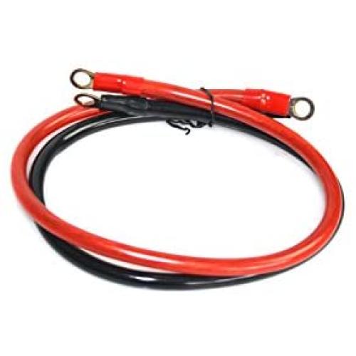 4 AWG Battery Cable Positive Negative 2 feet with Gold Plated high Conductivity 5/16 inch Ring lugs Ideal for car, Boat Battery,Solar Battery Wiring. (a Pair)