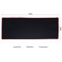 Large Gaming Mouse Pad XXL/Extended Mat Desk Pad/Mouse pad Long Non-Slip Soft Rubber Bottom Keyboard Pad/Mice Pads Mouse Desk Pad Stitched Edges Use for Laptop (Red Edge, 27''x12''x0.2'')