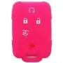 Ezzy Auto Blue and Rose Silicone Rubber Key Fob Case Key Cover Key Jacket Skin for Enclave Colorado Silverado 1500 Suburban Tahoe Yukon Sierra 1500