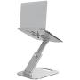 Laptop Stand for Desk, Height Adjustable up to 20'' Sit to Stand Ergonomic Computer Stand, Laptop Riser Laptop Holder, Tall Laptop Stand for MacBook, Laptops 10-17'', Silver