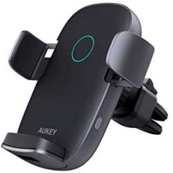 AUKEY Wireless Car Charger 10W Qi Fast Charging Auto-Clamping Car Phone Mount Air Vent Phone Holder Compatible with iPhone11/11Pro/11ProMax/XSMax/XS/X/8/8+ Samsung S10/S10+/S9/S9+/S8/S8+/Note and More