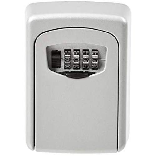 Amazon Basics Wall Mounted Key Storage Box - Combination Lock - Grey