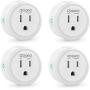 Smart Plug Works with Alexa and Google Home, Gosund WiFi Outlet Mini Socket Remote Control with Timer Function, Only Supports 2.4GHz Network, No Hub Required, ETL FCC Listed(4 Pack)