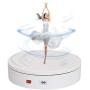 ComXim 110V Electric Rotating Turntable,7.87in(20cm) Diameter,Rotating by Random Direction, Applied to Product Photography, Still Life Photography, Product Display,Cake Display (White)