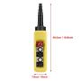 4 Directions Hoist Push Button Switch, 4 Buttons Crane Lifting Pendant Controller with Emergency Stop Button for Hoist and Crane