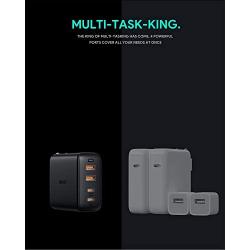 USB C Charger, AUKEY Omnia 100W 4-Port PD Charger with GaNFast Technology, USB C Laptop Charger Power Delivery 3.0 Compatible with MacBook Pro 16'', iPad Pro 11'', iPhone 11 Pro Max, HP Spectre