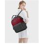 BRINCH Laptop Backpack 15.6 Inch Wide Open Computer Backpack Laptop Bag College Rucksack Water Resistant Business Travel Backpack Casual Daypack with USB Charging Port for Women Men,Black-Red