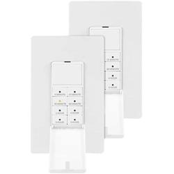 UltraPro In-Wall Push-Button Timer Switch 2 Pack, 5-15-30 Minute/1-2-4-6-8 Hour Countdown, Neutral Wire Required, Single-Pole, Ideal for Exhaust Fans, Seasonal Lighting, 47939